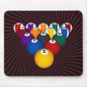 Billiards / Pool Balls: Custom Mousepad: Billiard