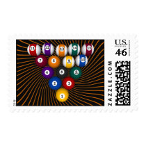 Billiards / Pool Balls - Custom Postage Stamps