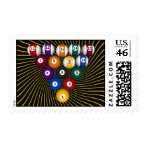 Billiards / Pool Balls - Custom Postage Stamps