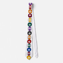 Billiards: Pool Balls: Custom Tie: Necktie