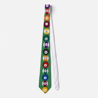 Billiards: Pool Balls: Custom Tie: Necktie by spiritswitchboard