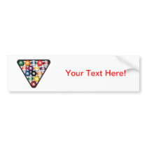 Billiards / Pool Balls Racked: Bumper Stickers
