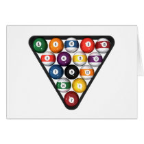 Billiards / Pool Balls Racked: Greeting Cards