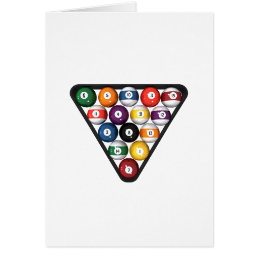Billiards / Pool Balls Racked: Cards