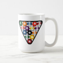 Billiards / Pool Balls Racked: Coffee Mug