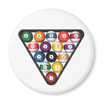 Billiards / Pool Balls Racked: Magnets