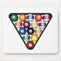 Billiards / Pool Balls Racked: Mousepads