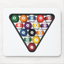 Billiards / Pool Balls Racked: Mousepads