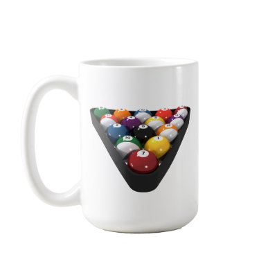Billiards / Pool Balls Racked: Mugs by spiritswitchboard