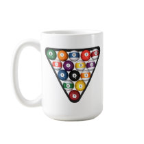Billiards / Pool Balls Racked: Coffee Mug