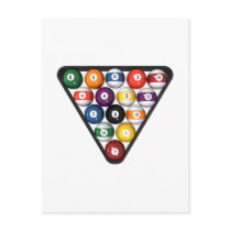 Billiards / Pool Balls Racked: Post Card