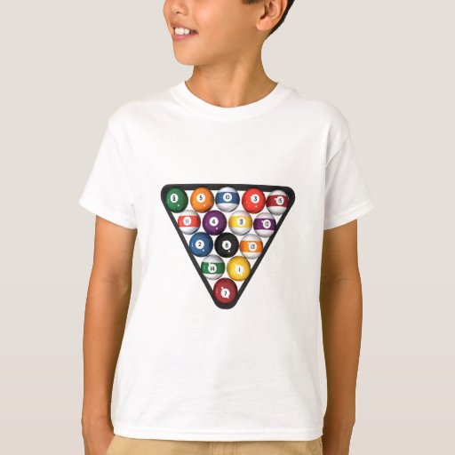 Billiards / Pool Balls Racked TShirt Zazzle