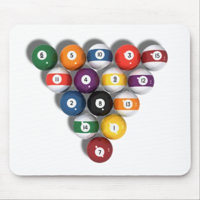 Billiards / Pool Balls with Drop Shadow: Mousepad by spiritswitchboard