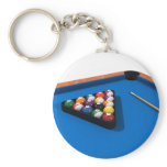Billiards / Pool Table: Blue Felt: Keychain