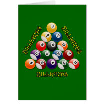 BILLIARDS RACK GREETING CARDS