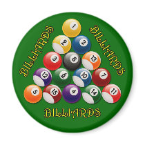 BILLIARDS RACK REFRIGERATOR MAGNET