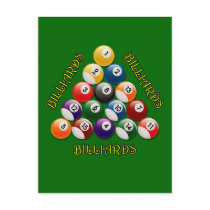 BILLIARDS RACK POSTCARDS