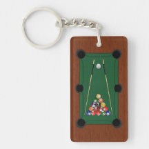 Billiards Rectangle Acrylic Keychain