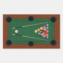 Billiards Rectangular Sticker