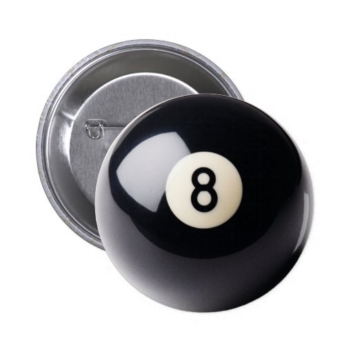 Billiards Snooker 8Ball Button Zazzle
