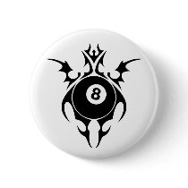 billiards. tribal. button