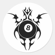 billiards. tribal. stickers