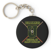 Billiards U School of Hard Breaks Key Chain