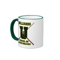 Billiards U School of Hard Breaks Mugs