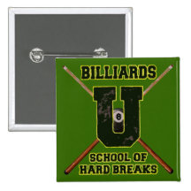 Billiards U School of Hard Breaks Pin