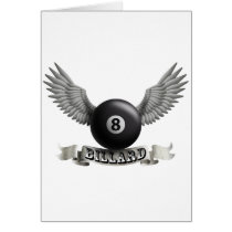 Billiards wings A Greeting Card