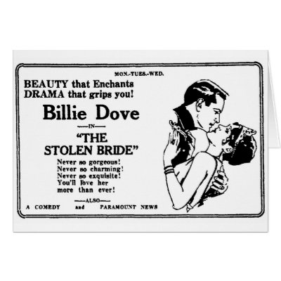 Billie Dove Stolen Bride 1927 Greeting Cards by Jakestuff