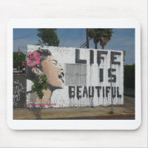 Billie Holiday Street Art Mouse Pads