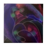 Billowing Abstract in Blues tiles