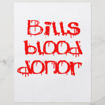 Bills Blood Donor Full Color Flyer