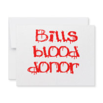 Bills Blood Donor invitations