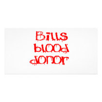 Bills Blood Donor photo cards