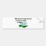 Bills Travel fast by mail Bumper Stickers