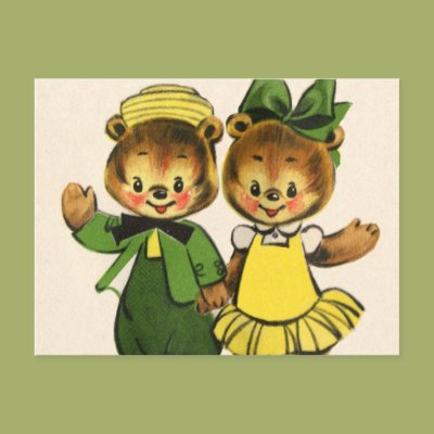 Billy and Betty Bear Post Cards Zazzle_postcard Billy and Betty Bear Post Cards Zazzle_postcard