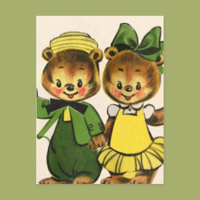 Billy and Betty Bear Postcards Zazzle_postcard Billy and Betty Bear Postcards Zazzle_postcard