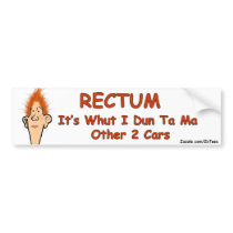 Billy Bob-Rectum bumper stickers