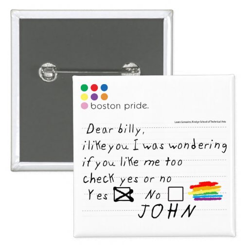 Billy Square Pinback Buttons