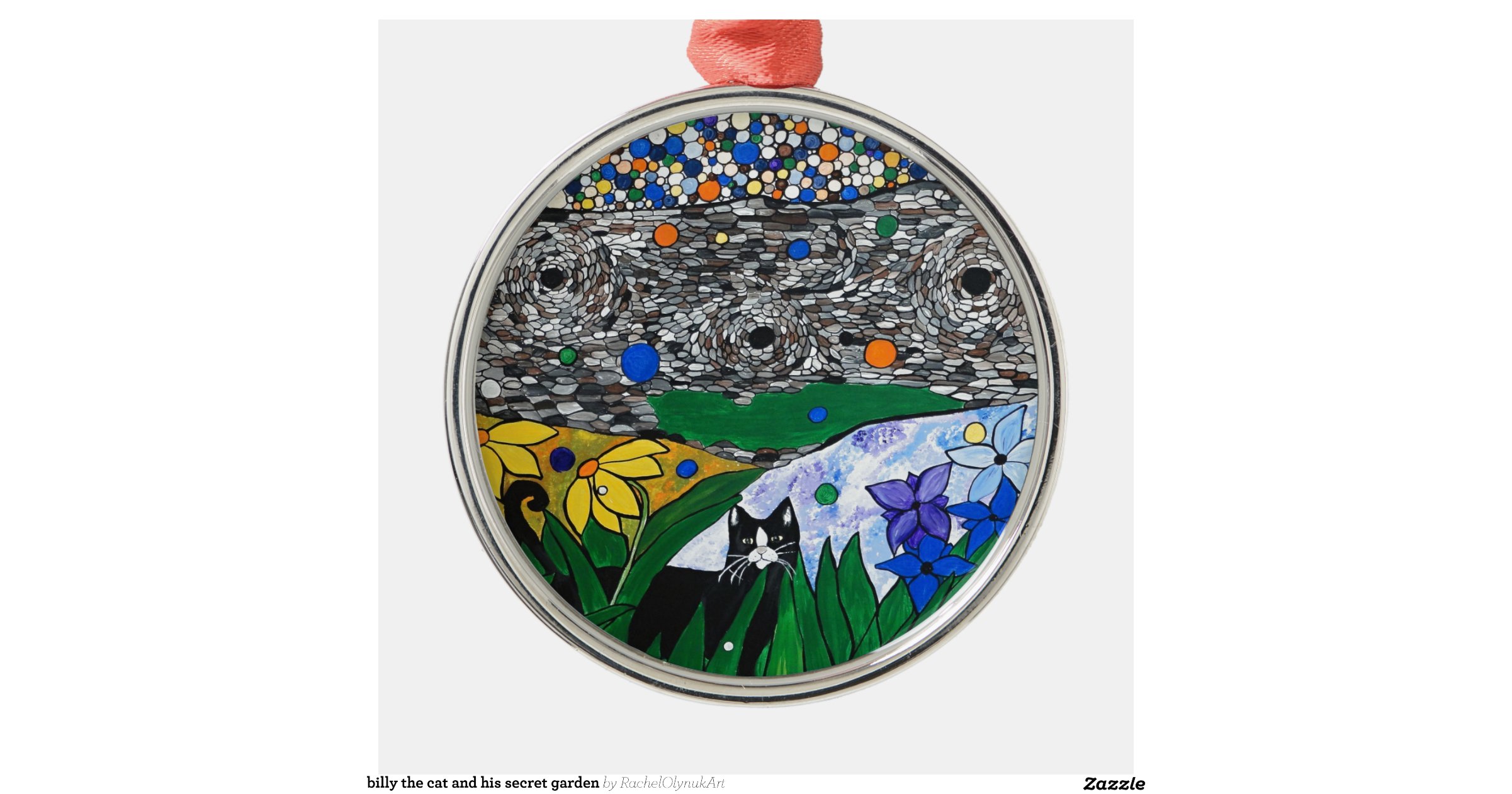 billy the cat and his secret garden round metal christmas billy the cat and his secret garden round metal christmas