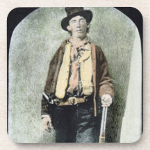 Billy the Kid (coloured engraving) Drink Coasters