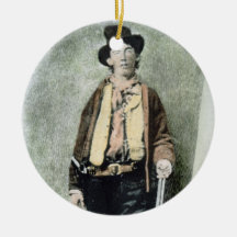 Billy the Kid (coloured engraving) Christmas Tree Ornaments