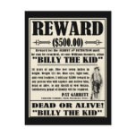 Billy the Kid Wanted Poster Post Card