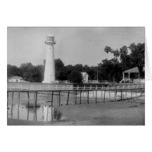 Biloxi Lighthouse Vintage Photo Card