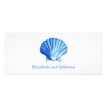 Bimini Blue Shell Wedding Invitation