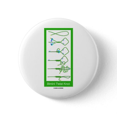 Bimini Twist Knot Pinback Buttons by wordsunwords