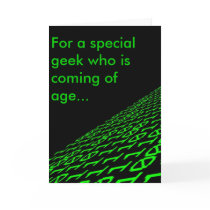 Binary 21st Birthday Card