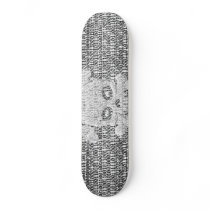Binary Black and White Woody Skate Deck